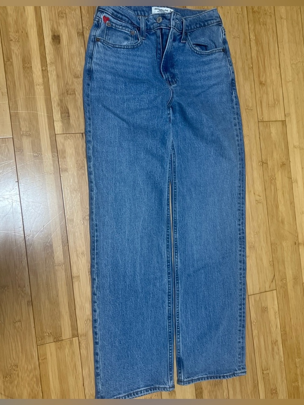 Abercrombie & Fitch Straight-Leg Blue Women’s Jeans